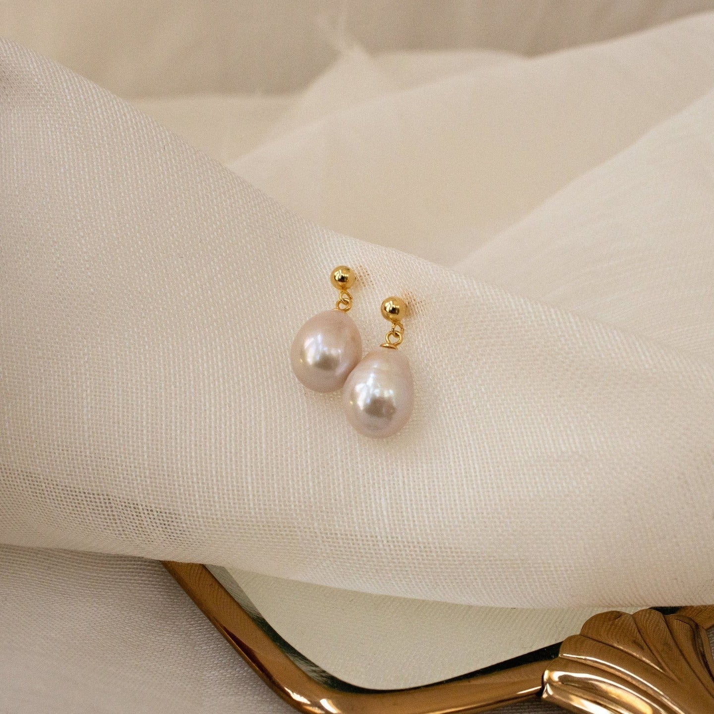 Large Baroque Pearl Statement Earrings